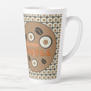 Maar Eerst Koffie Bevroren Donuts Bruin  Latte Mok