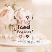 Maar eerst koffie blikvorm glas