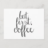 Maar eerst, koffie briefkaart (Voorkant)