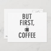 Maar eerst koffie briefkaart (Voorkant / Achterkant)