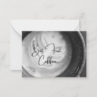 Maar eerst koffie briefkaart