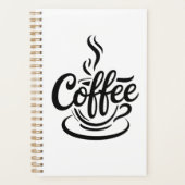 Maar eerst koffie | Chic Modern Schrift Typografie Planner (Voorkant)