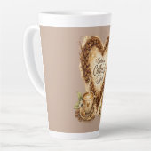 Maar eerst, koffie Cozy Vintage Latte Mok (Linkerhoek)