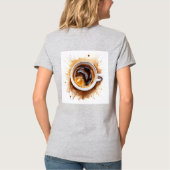 Maar eerst koffie draak grappig java verslaafde ca t-shirt (Achterkant)