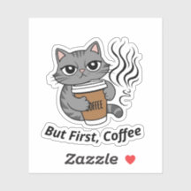 Maar eerst, koffie - gepersonaliseerde kattenliefh