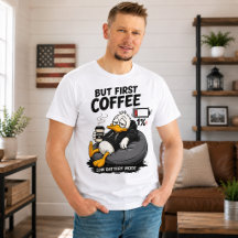 MAAR EERST KOFFIE Grafisch shirt met laag batterij