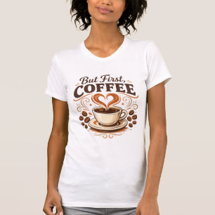 Maar eerst, koffie – Grappig Koffie Liefhebber T-S T-shirt