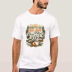 Maar Eerst Koffie Grappig Koffie Liefhebber T-Shir T-shirt