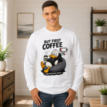 MAAR EERST KOFFIE Grappig Koffie T-shirt Cadeau