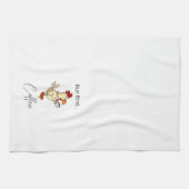 Maar eerst koffie grappige kip keuken handdoek (Horizontaal)