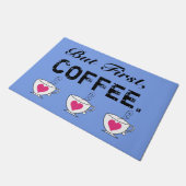 Maar eerst, koffie/HART Mokken Deurmat (Schuin)