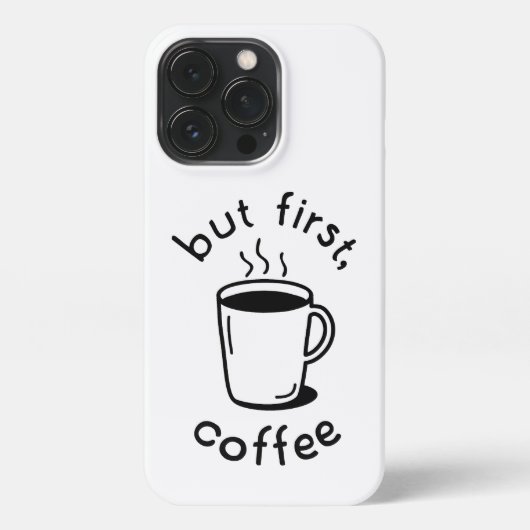 Maar eerst, koffie iPhone hoesje (Achterkant)