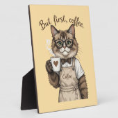 Maar Eerst, Koffie Kat Fotoplaat (Zijkant)