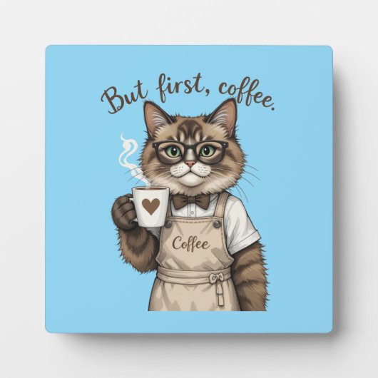 Maar Eerst, Koffie Kat Fotoplaat (Voorkant)