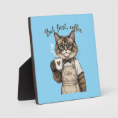 Maar Eerst, Koffie Kat Fotoplaat (Voorkant)
