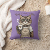 Maar Eerst, Koffie Kat Kussen (Deken)