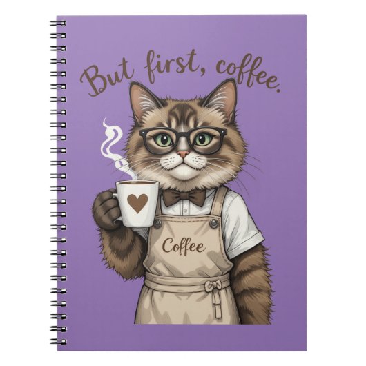 Maar Eerst, Koffie Kat Notitieboek (Voorkant)
