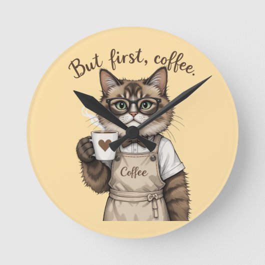 Maar Eerst, Koffie Kat Ronde Klok (Voorkant)