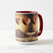 "Maar eerst, koffie" koffie Mok voor iedereen (Voorkant rechts)