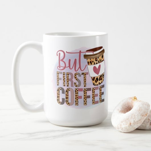 Maar eerst koffie koffiemok (Met donut)
