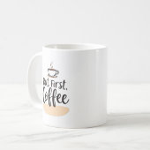 Maar eerst koffie | Leuk modern Mok ontwerp (Voorkant links)