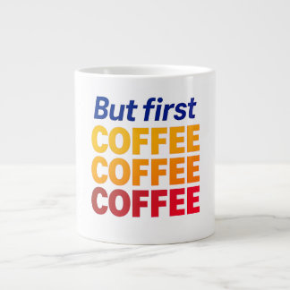 Maar eerst koffie Mok, grappige keramische beker Grote Koffiekop
