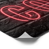 Maar eerst, koffie neon teken poster (Hoek)