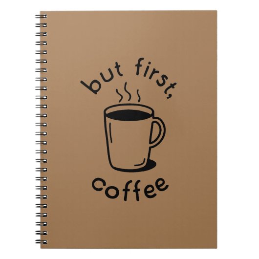 Maar eerst, koffie notitieboek (Voorkant)