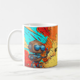 Maar eerst koffie! ontploffing van een robotCartoo Koffiemok