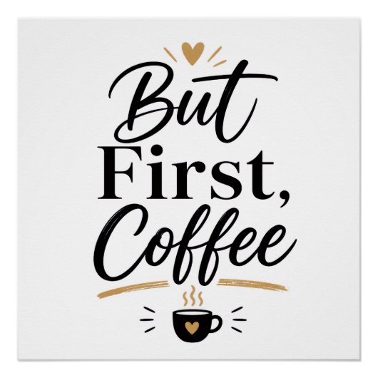 Maar eerst koffie  perfect poster (Voorkant)