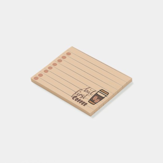Maar eerst koffie post-it® notes (Schuin)