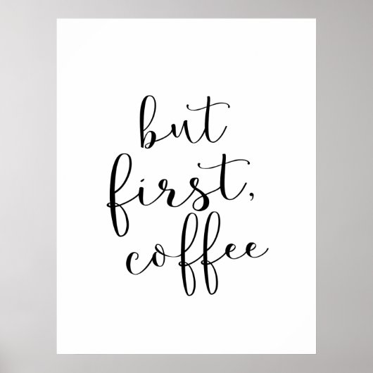 Maar eerst, koffie poster (Voorkant)
