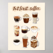 'Maar eerst koffie'-Poster Poster (Voorkant)