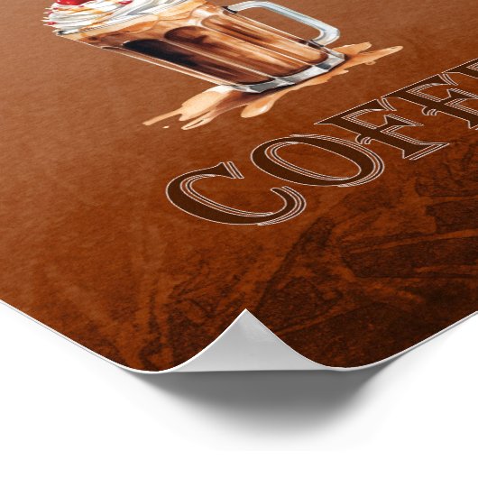 Maar eerst koffie rustiek grappig Poster (Hoek)