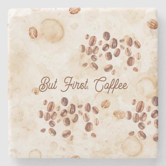 Maar Eerst, Koffie Stenen Onderzetter (Voorkant)