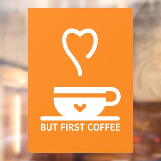 Maar eerst koffie, sticker voor koffiezaakraam (Vel 2)