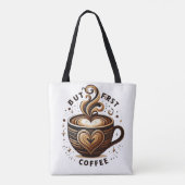 Maar Eerst Koffie – Swirl & Sparkle Tote Bag (Achterkant)