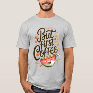 Maar eerst koffie T-shirt – Funny Coffee Lover Shi