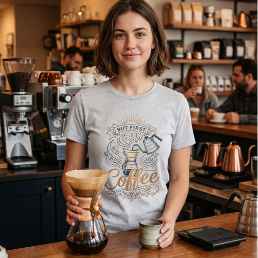 Maar eerst koffie Tri-Blend shirt