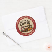 Maar Eerst Koffie Vintage Cafe Sticker (Envelop)