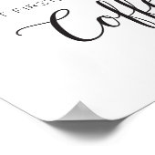 Maar eerst, koffie - zwart-witte kunstdruk poster (Hoek)