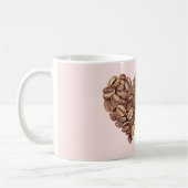 Maar eerst, koffiebonen hart koffiemok (Links)
