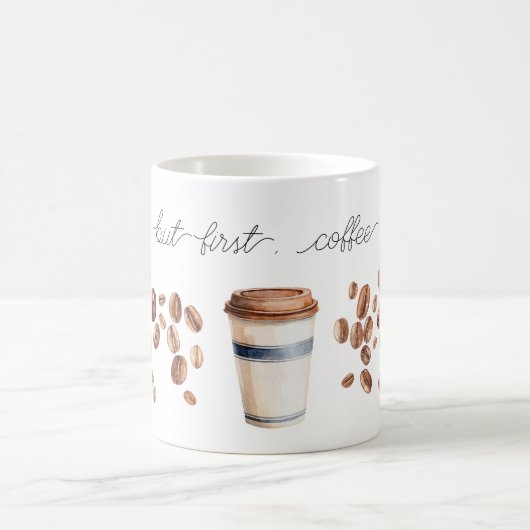 Maar eerst, koffiebonenbeker koffiemok (Center)