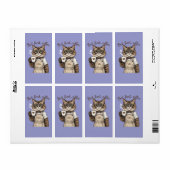 Maar eerst, koffiekat etiket (Full Sheet)
