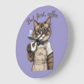 Maar eerst, koffiekat grote klok (Hoek)