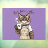 Maar Eerst, Koffiekat Raamsticker (Vel 3)
