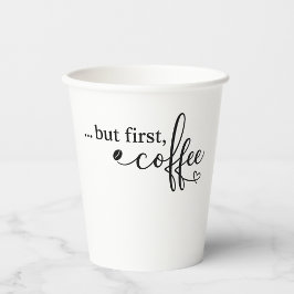 Maar Eerst, Koffiekop Cadeau voor Koffieliefhebber Papieren Bekers