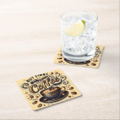 Maar eerst koffiekunst - stijlvol gouden ontwerp kartonnen onderzetters (Insitu)