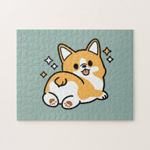 Maar eerst, laten we dutten - Schattigee Corgi But Legpuzzel