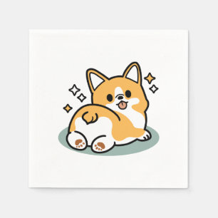 Maar eerst, laten we dutten - Schattigee Corgi But Servet